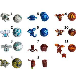 Bakugan Battle Brawlers Lot of 11 Pyrus Aquos Haos Darkus Diamond Geogan & More